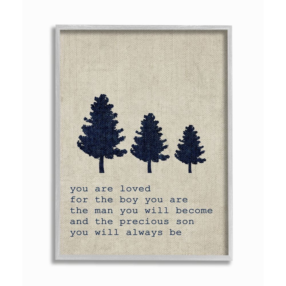 The Kids Room by Stupell You are Loved Son Trees Framed Wall Art by Daphne Poselli