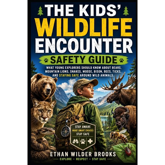The Kids' Emergency Survival Guides The Kids' Wildlife Encounter Safety Guide: What Young Explorers Should Know About Bears, Mountain Lions, Snakes, Moose, , Book 4, (Paperback)