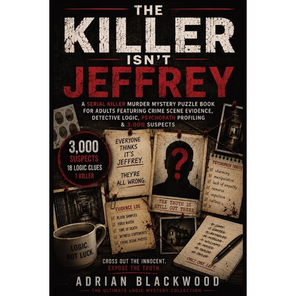 The Killer Isn't Jeffrey: A Serial Killer Murder Mystery Puzzle Book for Adults Featuring Crime Scene Evidence, Detectiv, (Paperback)
