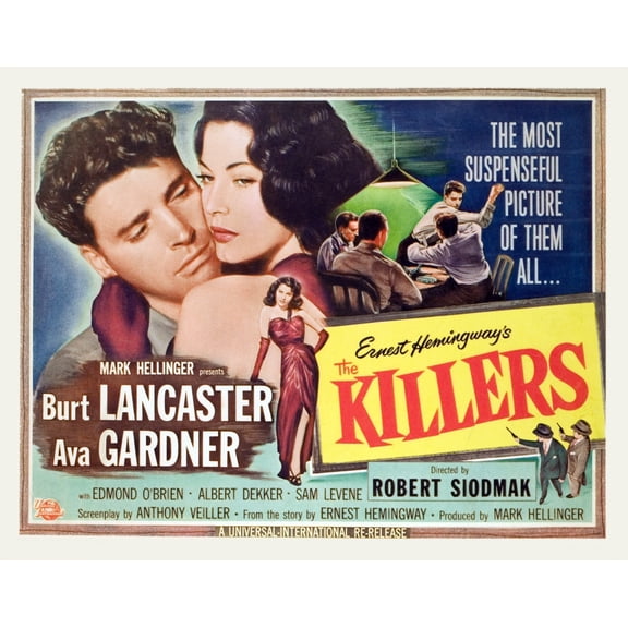 The Killers Burt Lancaster Ava Gardner 1946. Movie Poster Masterprint (28 x 22)