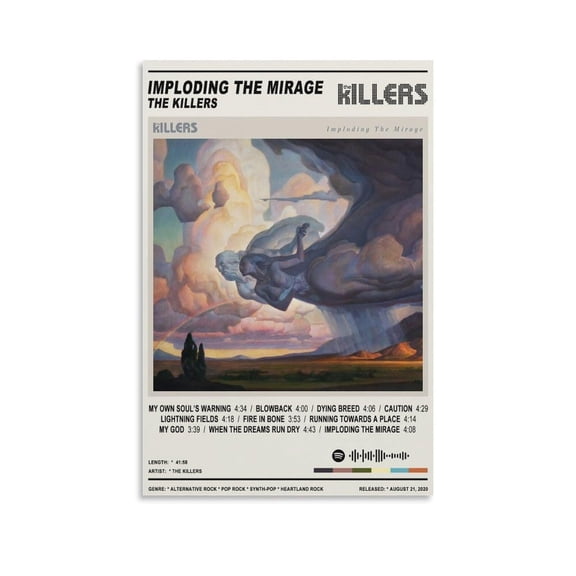 The Killers Imploding The Mirage 90s Music Cover Posters Canvas Poster Wall Decorative Art Painting Living Room Bedroom Decoration Gift