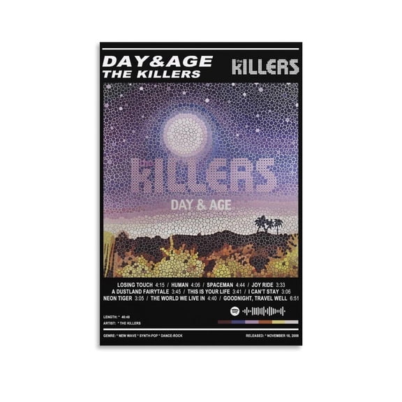 The Killers Posters Day & Age 90s Music Cover Canvas Poster Bedroom Decoration Landscape Office Valentine's Birthday Gift