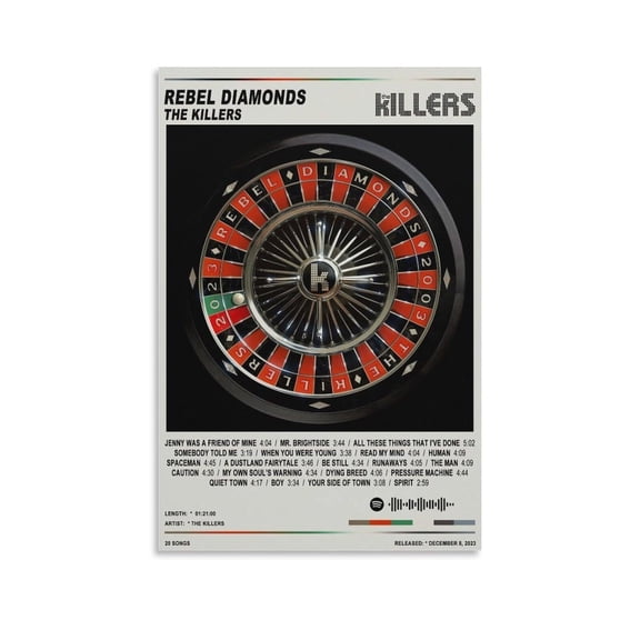 The Killers Posters Rebel Diamonds Canvas Poster Wall Decorative Art Painting Living Room Bedroom Decoration Gift