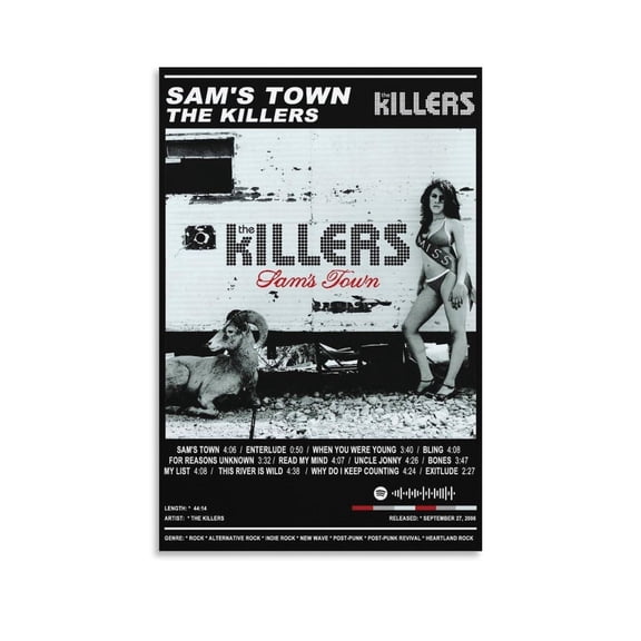 The Killers Posters Sam's Town Album Music Cover Canvas Poster Wall Decorative Art Painting Living Room Bedroom Decoration Gift