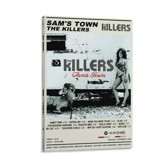 The Killers Sam's Town 90s Music Cover Posters Canvas Poster Wall Decorative Art Painting Living Room Bedroom Decoration Gift