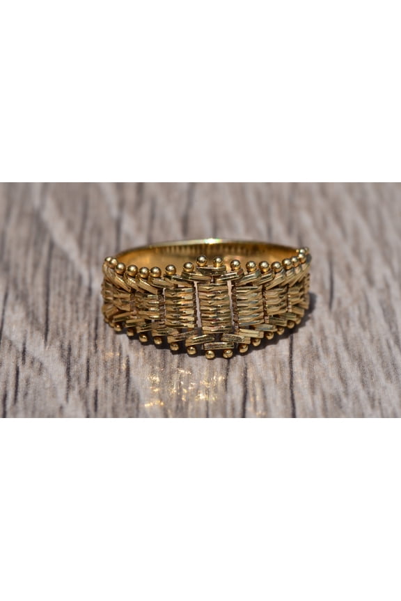 The Kimron: Flexible Yellow Gold Trendy Ring