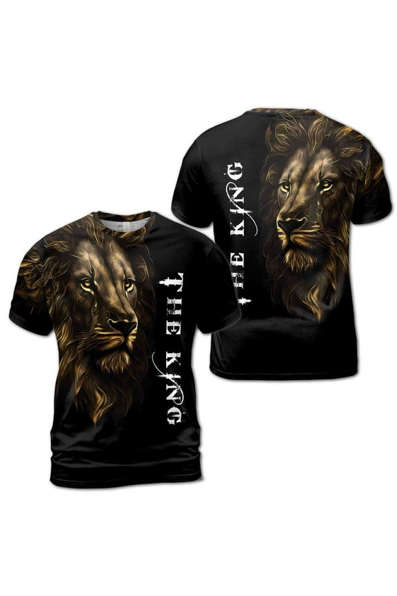 The King August Lion Vintage Men's T-shirt S-5XL