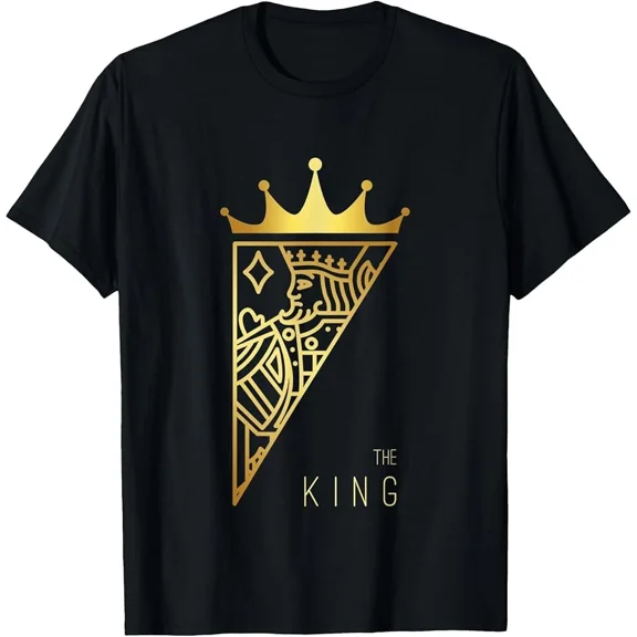 The King Card Funny Cute Couple Lover Gift Playing Cards Unisex T-Shirt up to Size 5XL