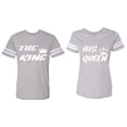 thumbnail image 1 of The King His Queen Matching Couple Cotton Jerseys (Men Heather / Women Heather) (Men XXL / Women M), 1 of 3
