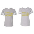 thumbnail image 1 of The King His Queen Matching Couple Cotton Jerseys (Men Heather / Women Heather) (Men XXL / Women XL), 1 of 3