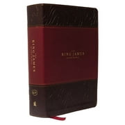 The King James Study Bible, Imitation Leather, Burgundy, Full-Color Edition Large Print Hardcover