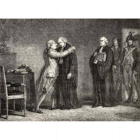 The King Meets with De Malesherbes. Chrtien-Guillaume De Lamoignon De Poster Print, 17 x 13