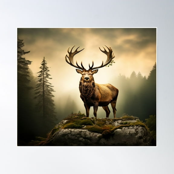 The King Of The Forest Poster Wall Art, Modern Wall Decor, 8x12 UNFRAMED