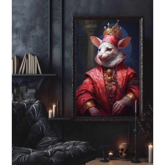 The King Rat's Portrait Poster, Vintage Gothic Aesthetic, Home Decor, Victorian Vampire, Gothic Portrait, Halloween Poster - Best gifts your whole family