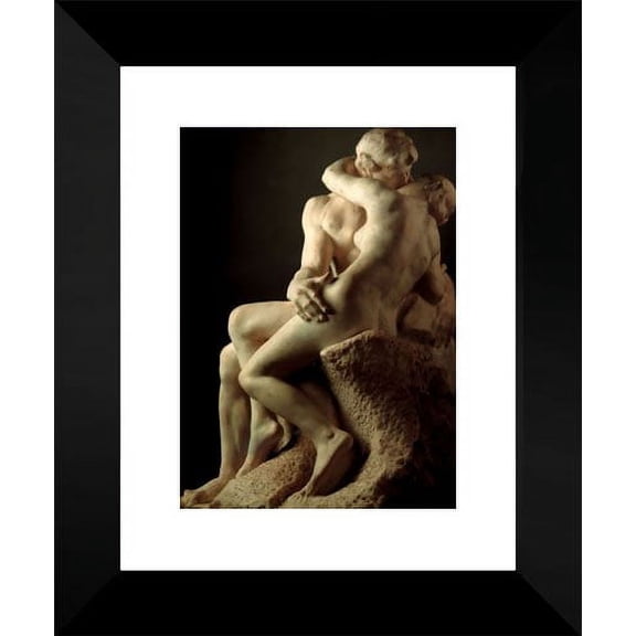 The Kiss 15x18 Framed Art Print by Rodin, Auguste