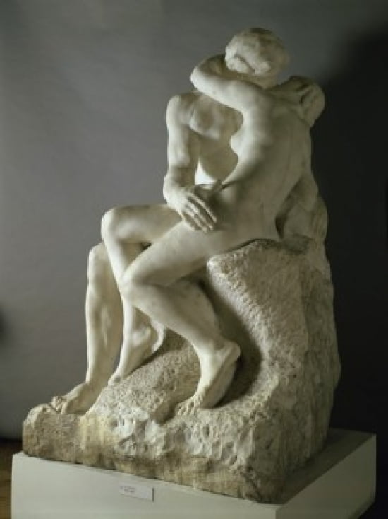 The Kiss 1886 Auguste Rodin (1840-1917 French) Marble Musee Rodin Paris France Canvas Art - Auguste Rodin (24 x 36)