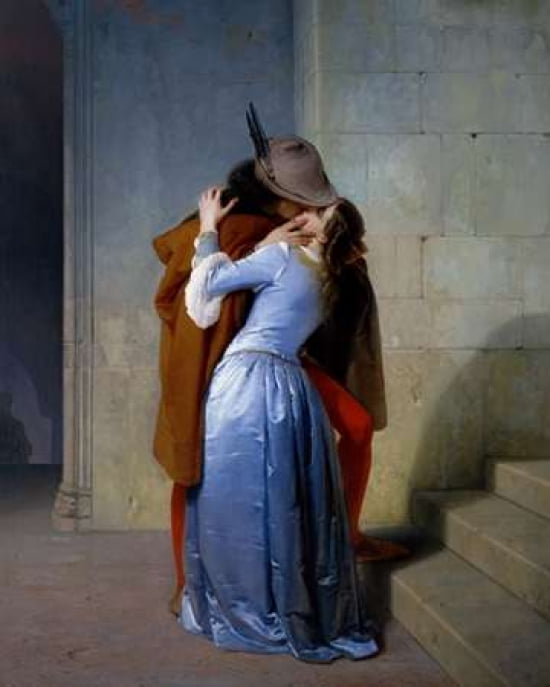 The Kiss Canvas Art - Francesco Hayez (20 x 24)