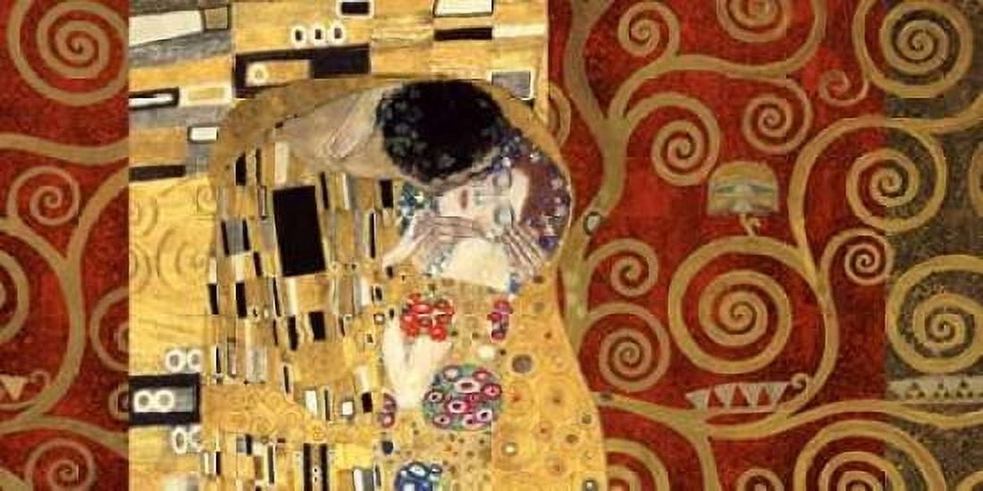 The Kiss-Gold Canvas Art - Gustav Klimt (24 x 48)