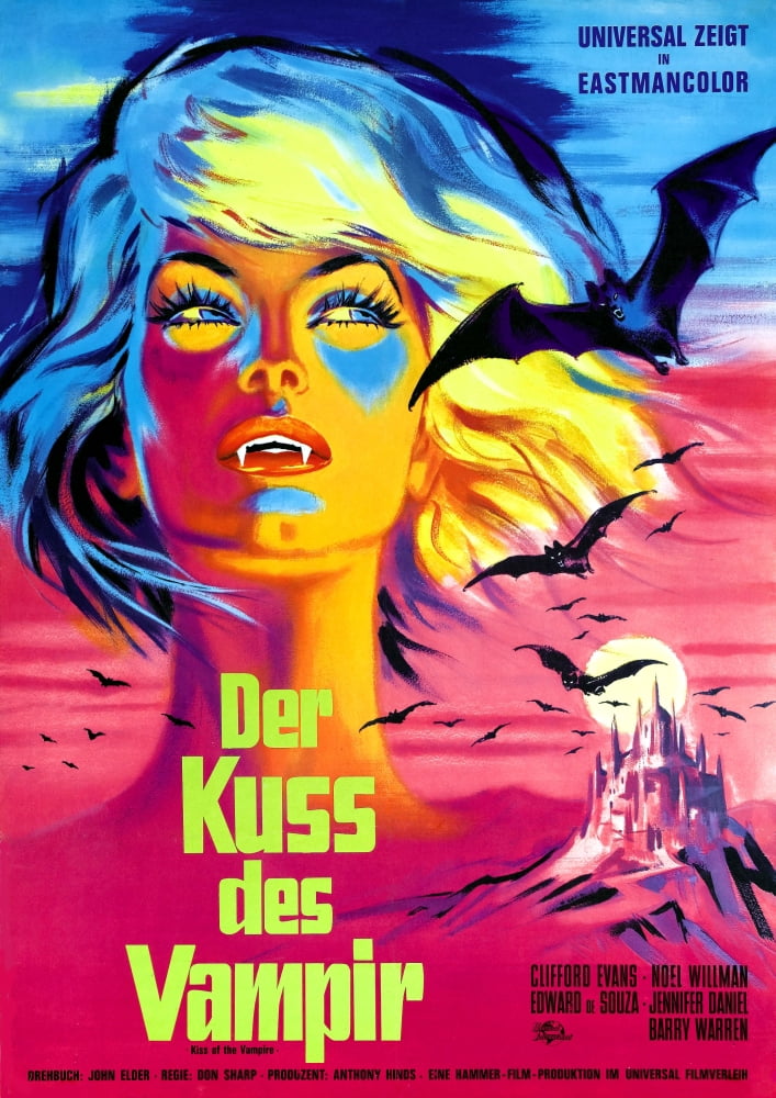 The Kiss Of The Vampire Canvas Art - (24 x 36)