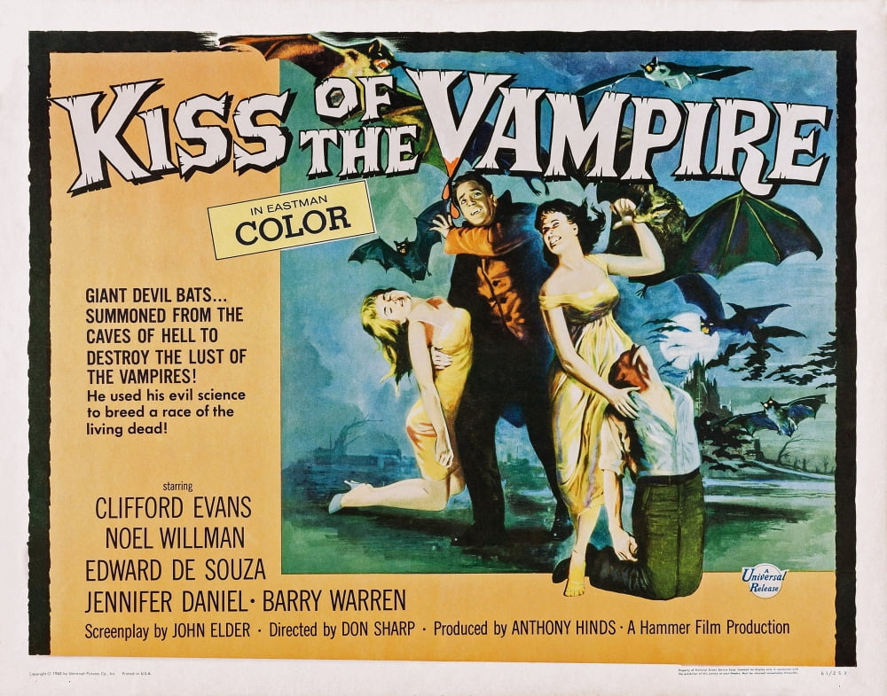 The Kiss Of The Vampire Canvas Art -  (28 x 22)