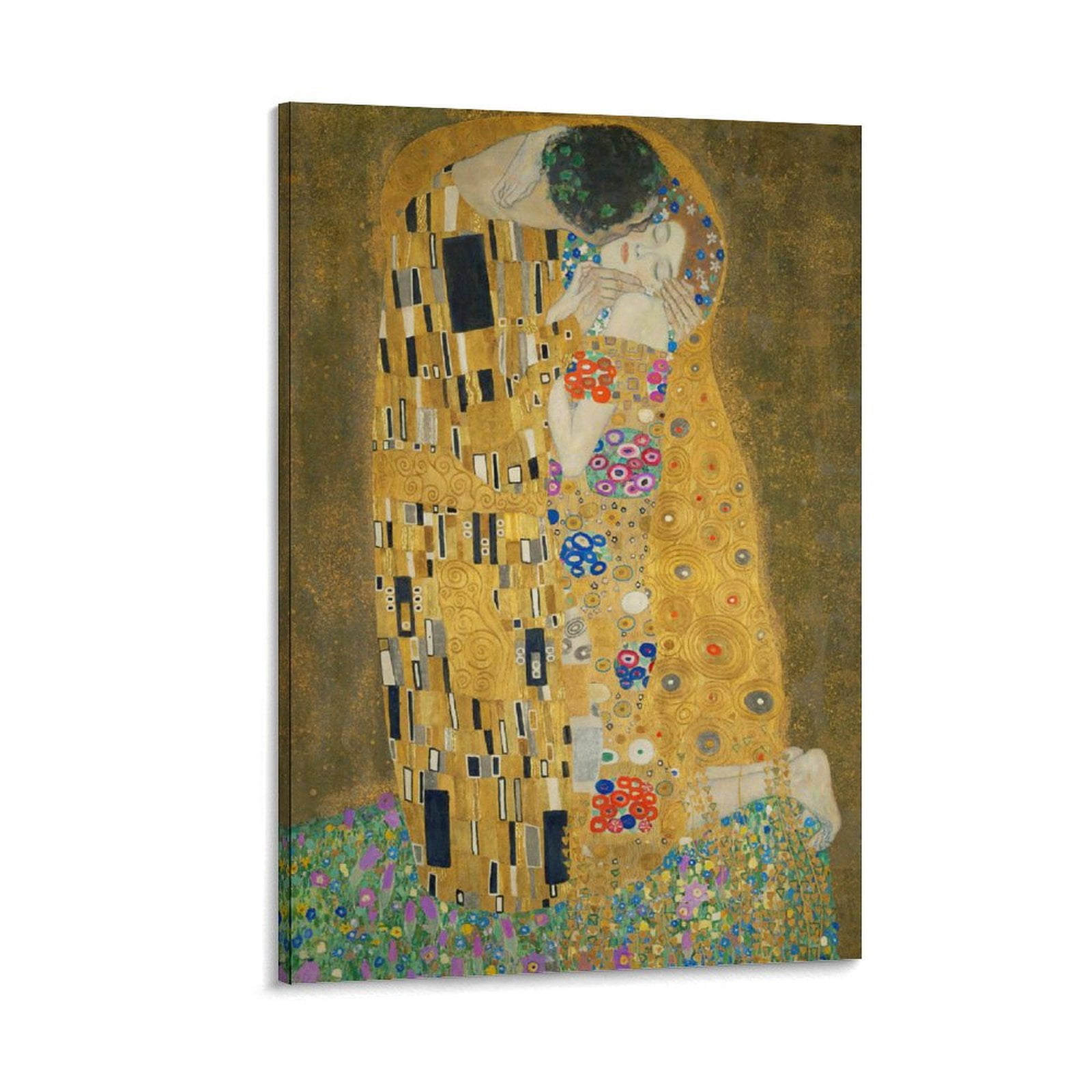 The Kiss by Gustav Klimt Poster Painting On Canvas Wall Art Poster ...