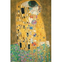 The Kiss by Gustav Limt Wall Poster, 22.375" x 34"