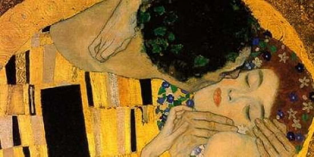 The Kiss - detail 4 Canvas Art - Gustav Klimt (24 x 48)