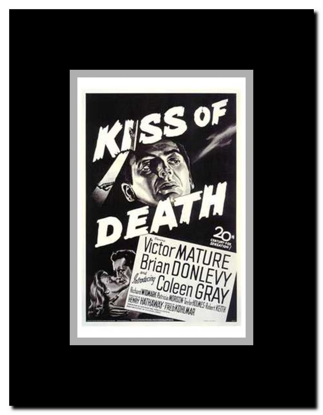 The Kiss of Death Framed Movie Poster