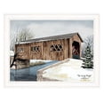 thumbnail image 1 of Trendy Decor4U "The Kissing Bridge" by Billy Jacobs, Ready to Hang Framed Print, White Frame, 1 of 3