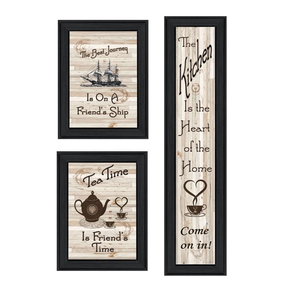 TrendyDecor4U The Kitchen Collection Ii 3-Piece Vignette Wall Art V425-405