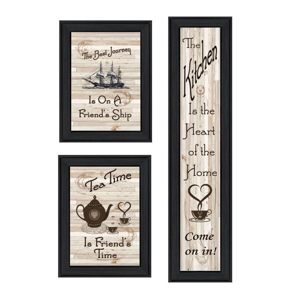 TrendyDecor4U The Kitchen Collection Ii 3-Piece Vignette Wall Art V425-405