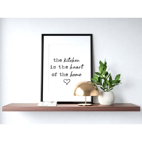 The Kitchen Is The Heart Of The Home Wall Art Print, Kitchen Decor