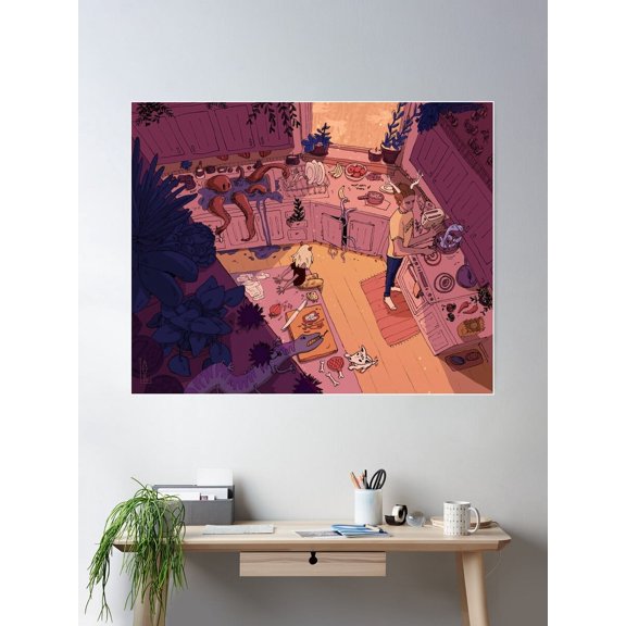 The Kitchen Poster Wall Art, Modern Wall Decor For Living Room Bedroom, 16x24 UNFRAMED