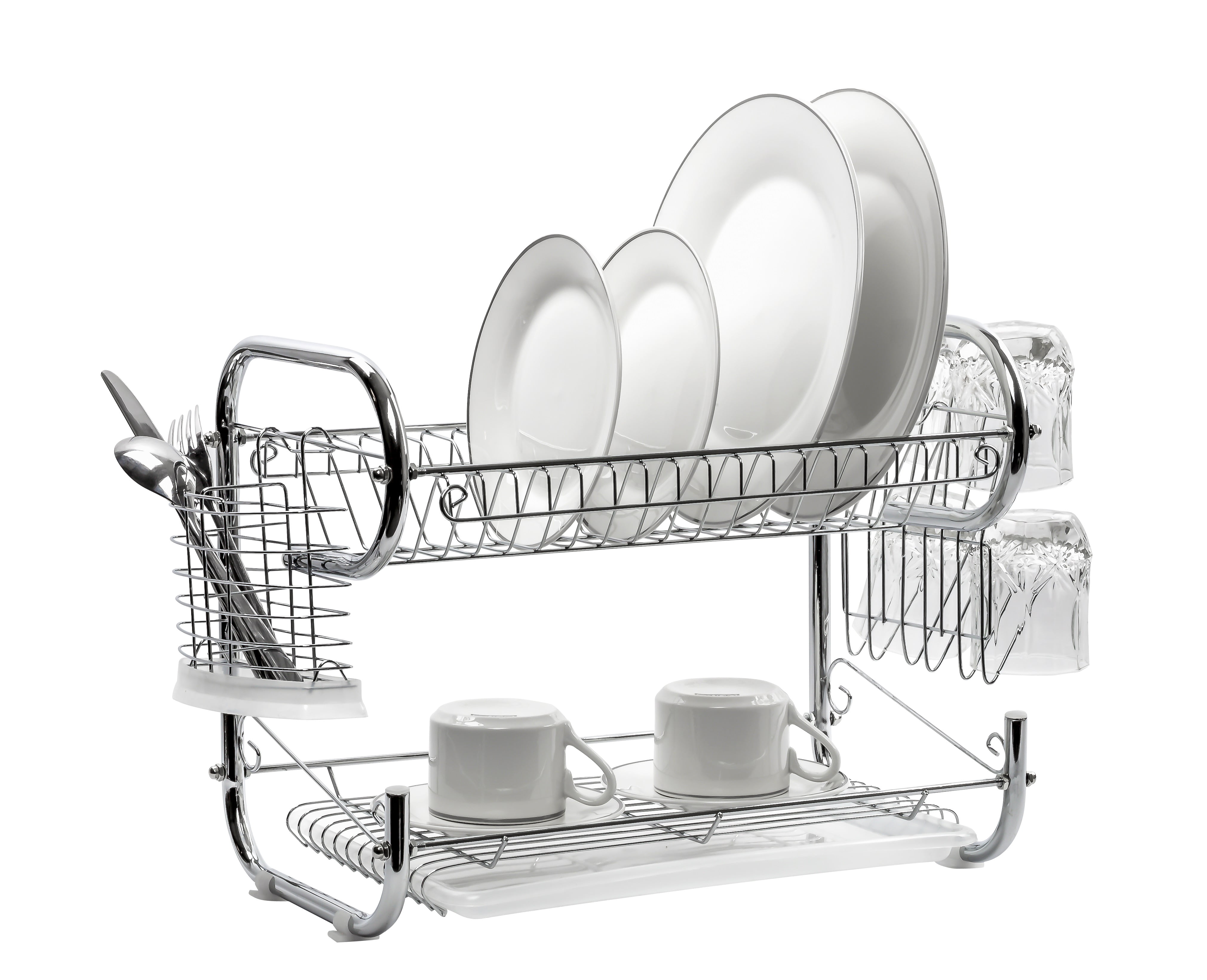 HHXRISE Dish Drying Rack, 2 Tier Large Dish Rack and