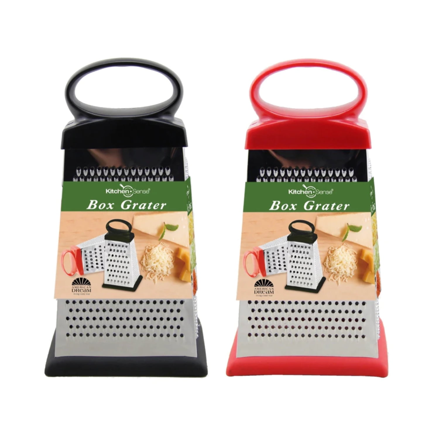 Zekpro Cheese Grater, 4-Sided Stainless Steel Box Grater, Foods Shredders,  