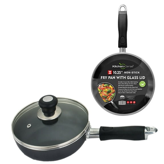 The Kitchen Sense Heavy Duty Fry Pan with Glass Lid