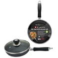 thumbnail image 1 of American Dream Home Goods 12-Inch Non Stick Pan, PFOA-Free Aluminum Frying Pan with Tempered Glass Lid, Black, 1 of 5