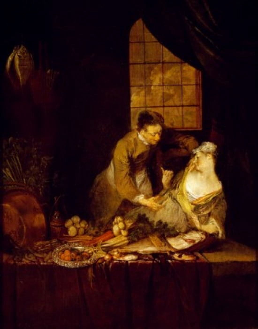 The Kitchen by Nicolas Lancret 1690-1743 Russia Saint Petersburg The Hermitage Museum Canvas Art - Nicolas Lancret (18 x 24)