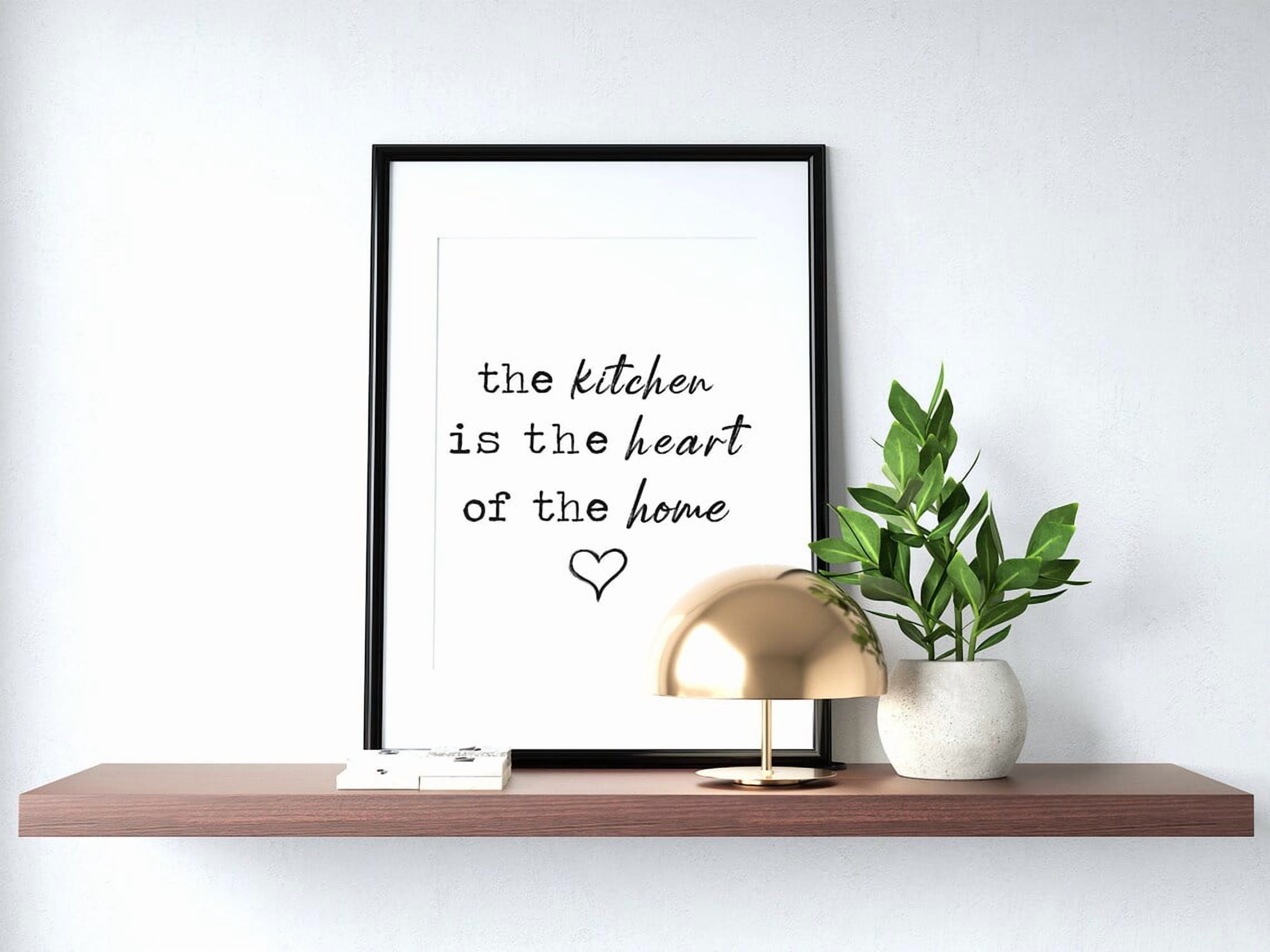 The Kitchen is the Heart of the Home Sign, Kitchen Wall Art, Kitchen ...