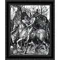 thumbnail image 1 of The Knight, Death and the Devil 20x24 Black Ornate Wood Framed Canvas Art by Durer, Albrecht, 1 of 3