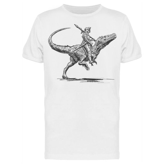 The Knight On The Dinosaur T-Shirt Men -Image by Shutterstock, Male Medium