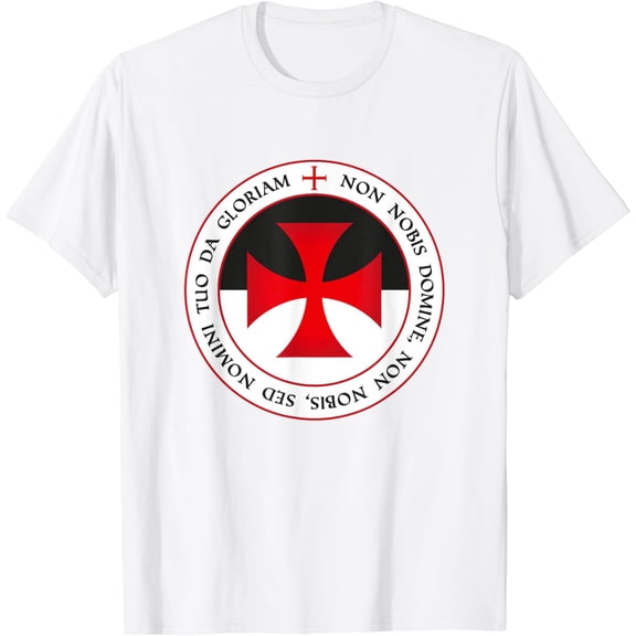 The Knights Templar Cross Christian Crusader Motto Gift T-Shirt