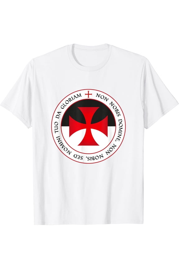 The Knights Templar Cross Christian Crusader Motto Gift T-Shirt