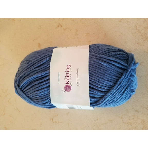 The Knitting Enthusiast Worsted Weight Yarn - Blue