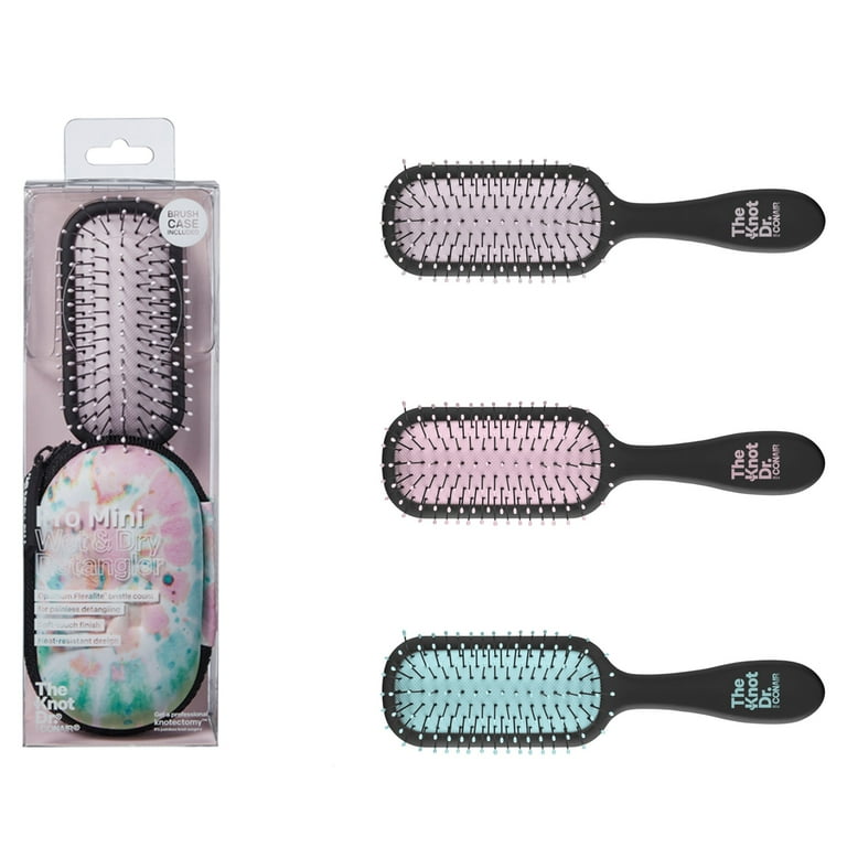 The Knot Dr. for Conair Pro Mini Wet and Dry Detangling Hairbrush