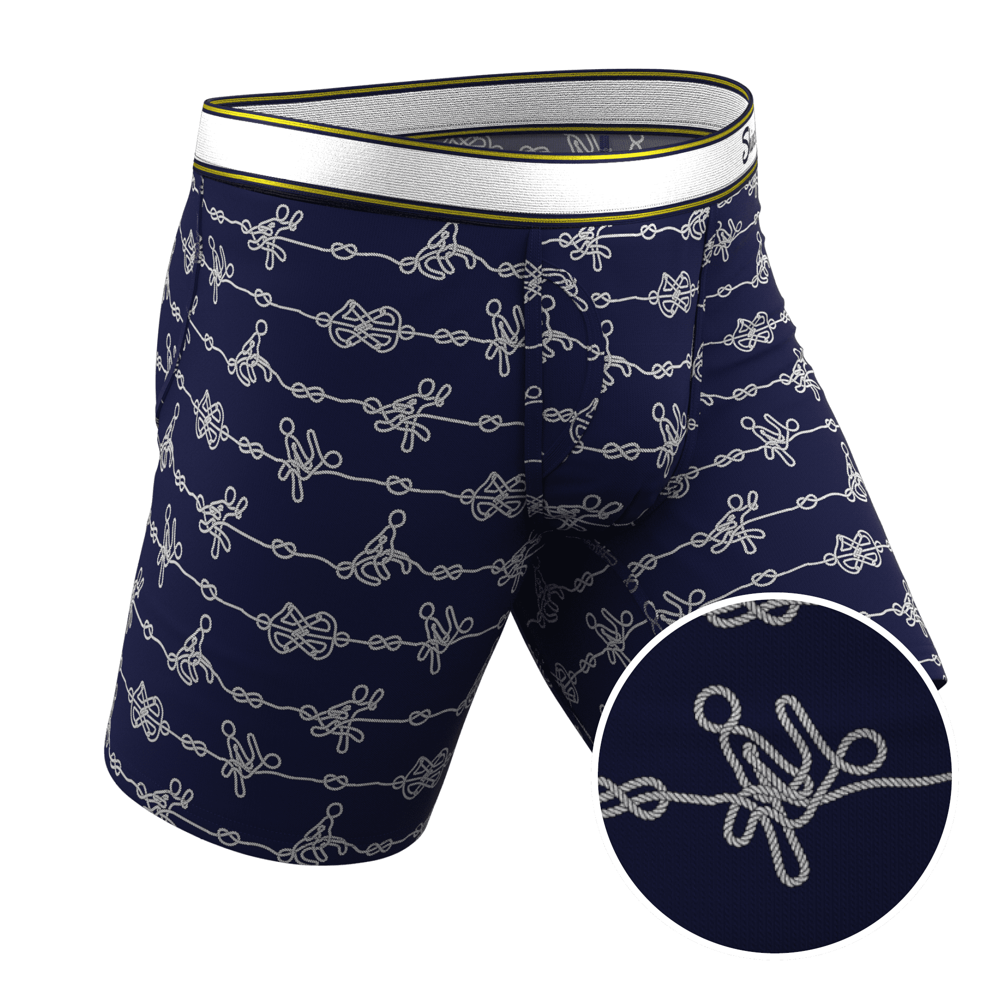 Men's Gym Shorts With Ball Hammock Pouch - 5" Running Shorts, Moisture-Wicking, Multiple Pockets, US Medium Blue - View #7