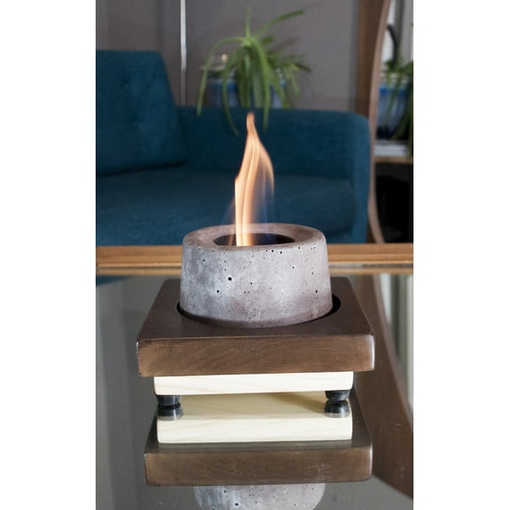 The Koldron- Concrete Personal Bonfire, Table Top Fire Pit, Wood Snuffer
