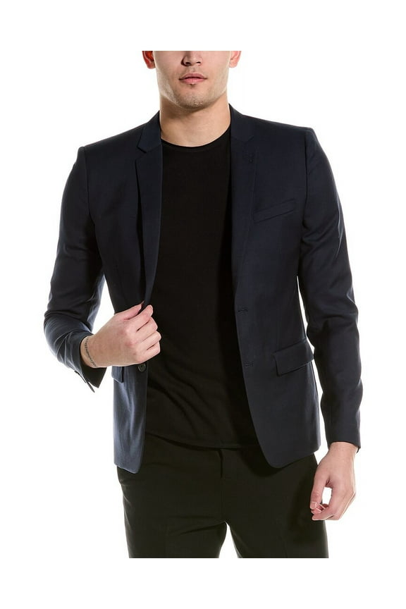 mens Wool Suit Jacket, 46, Blue