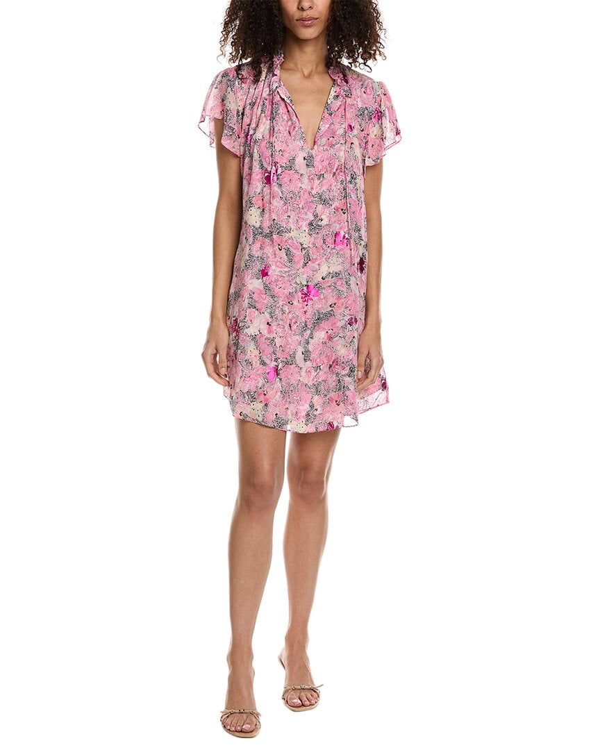 kooples mini dress The Kooples Black Floral Red Roses Long Sleeve Roses V-Neck Mini Dress 2 Medium