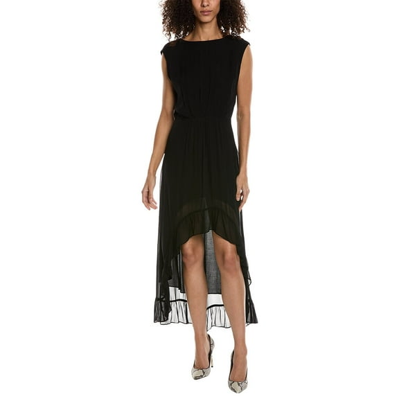 The Kooples womens  High-Low Maxi Dress, 1, Black